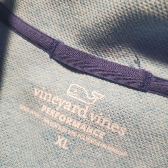 VINYARD VINES Heathered 1/4" Zip Pullover Sweater - XL - Picture 5 of 6